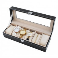Organizator pentru ceasuri sau diverse bijuterii, cu 6 compartimente, PM000015203