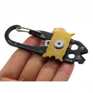 Breloc carabiner cuțit survival multitool 20in1, PM112623