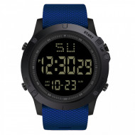 Ceas digital HONHX, Cronograf quartz, HX003-ALBASTRU