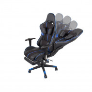 Scaun gaming reglabil, negru-albastru, PM01611_N3