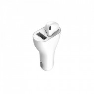 Set 2 in 1 Incarcator auto cu casca bluetooth, PMHOLM12613