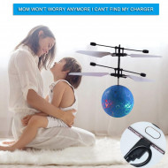Aeronava - Minge Zburatoare - Magic Ball, Terra Connect, Albastru, Led Multicolor, cu Acumulator
