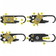 Breloc carabiner cuțit survival multitool 20in1, PM112623
