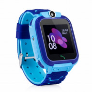 Ceas smartwatch GPS copii, monitorizare locatie, camera foto frontala, buton SOS, functie telefon , albastru - Q12B-Blue