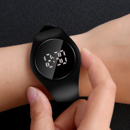 Ceas sport Led Unisex, Quartz, afisaj Digital, 40 mm, Negru, LED101