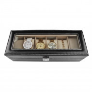 Organizator pentru ceasuri sau diverse bijuterii, cu 6 compartimente, PM000015203