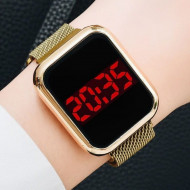 Ceas Dama Fashion Touch Screen Digital, Curea Magnetica, Auriu, LD091-V2