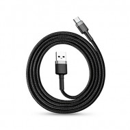 Baseus Cablu Cafule - USB to Tip C - 3A 0,5 metru (CATKLF-AG1) Negru-grey