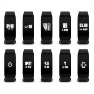 Bratara Smart, Fitness Tracker, Negru, PMHOLM09743
