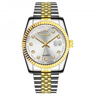 Ceas Barbatesc, Fashion, Quartz, argintiu/ auriu, Q9626-V2