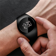 Ceas sport Led Unisex, Quartz, afisaj Digital, 40 mm, Negru, LED101