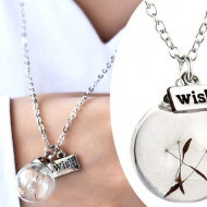 Colier cu sfera din sticla, Wish, COL167