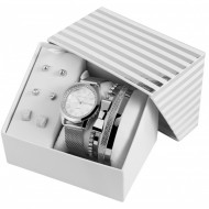Set cadou ceas Excellanc, bratari si cercei dama, Argintiu, PM1800163-001