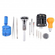 Trusa pentru reparat ceasuri, 13 piese, surubelnite,penseta,cheie,husa