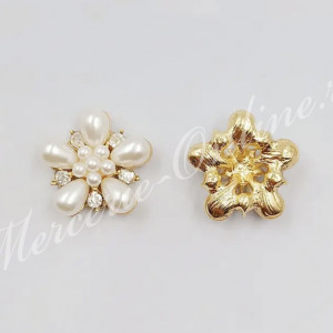 Aplicatie cusut perle si strasuri, 20mm (2bucati/pachet) Cod:2654