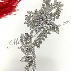 Aplicatie Termoadeziva cu Cristale, Crystal, 10x22cm (la bucata) Cod:2377