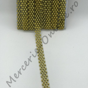 Banda decorativa cu perle, latime cca 1.2cm, mai multe culori disponibile (la metru sau 9metri/pachet) Cod:0058