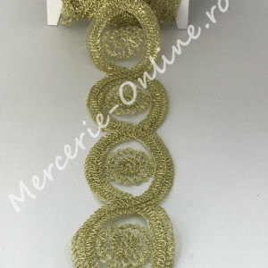 Banda pasmanterie lurex, cca 6.5cm (la metru) Cod:0605