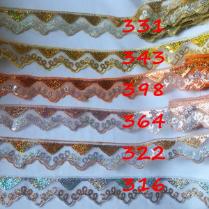 Dantela paiete, cca 5cm (10metri/rola) Cod:0945