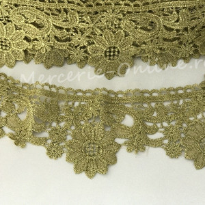 Dantela Brodata cu Lurex, cca 9cm (la metru) Cod:0580