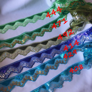 Dantela paiete, cca 5cm (10metri/rola) Cod:0946