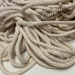 Snur Impletit Bumbac, 8mm, mai multe culori disponibile, (la metru sau 50m/rola) Cod:2261