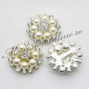 Aplicatie cusut perle si strasuri, 30mm (2bucati/pachet) Cod:2313