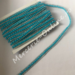Banda termoadeziva perle si strasuri, latime cca 1cm (la metru) Cod:1090