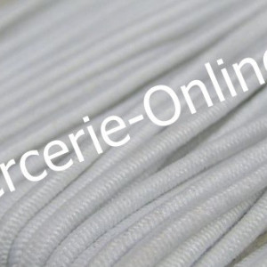 Elastic Rotund, 2mm, Alb/Negru (la metru sau 50metri/rola) Cod:0440