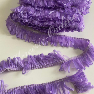 Banda pasmanterie tulle si satin, cca 4cm (9metri/rola) Cod:2107