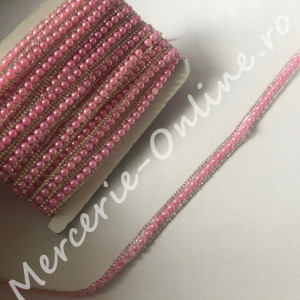 Banda termoadeziva perle si strasuri, latime cca 1cm (la metru) Cod:1090