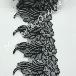 Dantela Brodata cu Lurex, cca 10cm, mai multe culori disponibile (la metru) Cod:0638