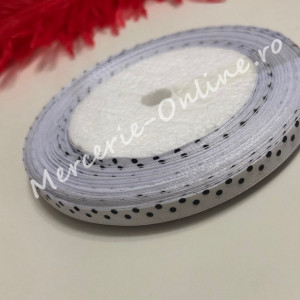 Panglica satin cu buline, latime 0.7cm, (23metri/rola) Cod:1242