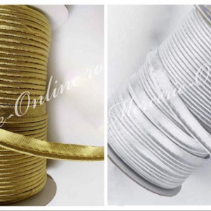 Vipusca Satin, 1cm, Auriu/Argintiu (75metri/rola) Cod:1538