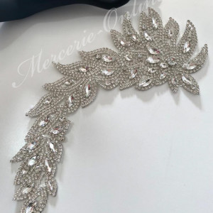 Aplicatie Termoadeziva cu Cristale, Crystal, 11.5x27cm (la bucata) Cod:2578