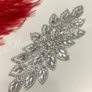 Aplicatie Termoadeziva cu Cristale, Crystal, 8x18cm (la bucata) Cod:2373