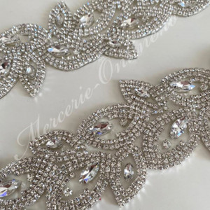 Banda Termoadeziva cu Cristale, Crystal, 7cm (la metru) Cod:2326