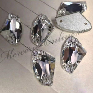 Cristale de cusut sticla, Crystal, 9x14mm (6bucati/pachet) Cod:2445