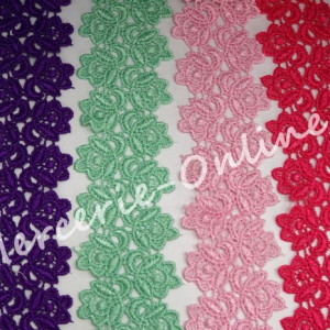 Dantela cu Motive Florale, cca 5cm, mai multe culori disponibile (la metru sau 13metri/ROLA) Cod:0139