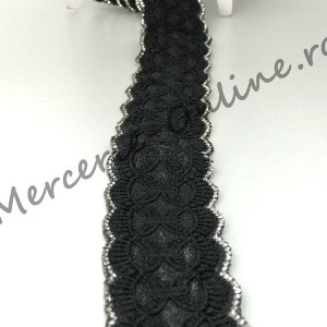 Dantela termoadeziva cu strasuri, cca 4cm (la metru) Cod:0565