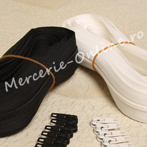 Fermoare Metraj, spira 3 mm, (200yards/pachet+200cursori) Cod:0874