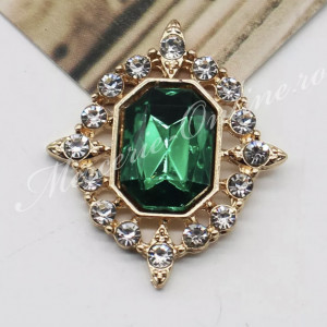 Aplicatie cusut cu strasuri, 26x30mm (2bucati/pachet) Cod:2650