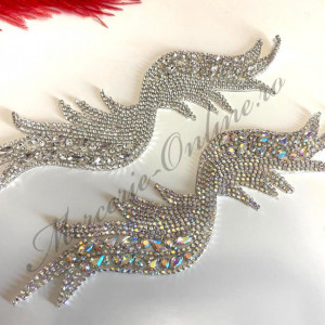 Aplicatie Termoadeziva cu Cristale, 8.5x33cm (la bucata) Cod:2379