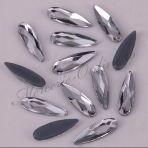 Cristale de Lipit forma Raindrop, 4x14mm, (20bucati/pachet) Cod:2477