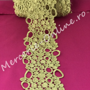 Dantela Brodata cu Lurex, cca 9cm, (la metru) Cod:0592