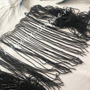 Franjuri din margele tubulare, 30cm, mai multe culori disponibile (la metru) Cod:0796
