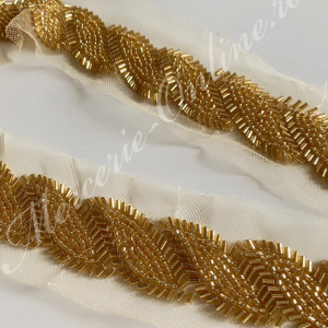 Banda pasmanterie margele, cca 3cm (la metru) Cod:1989