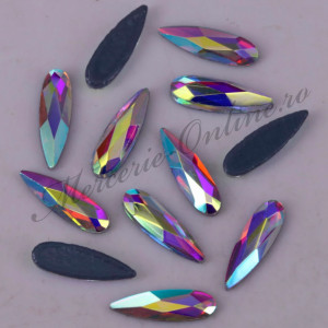 Cristale de Lipit forma Raindrop, 4x14mm, (20bucati/pachet) Cod:2477