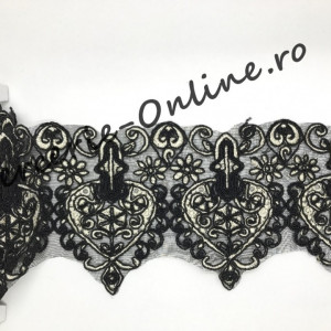 Dantela Brodata cu Lurex, cca 8cm (la metru) Cod:0677