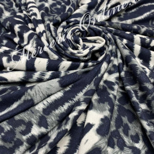 Material textil Bumbac cu Lycra Imprimat Animal Print, 1.60m (la metru) Cod:1546